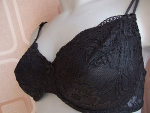 34e ex store black all lace cup underwired bra BNWT