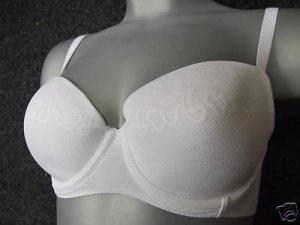 32c ex m&s white magic bra underwire lined seamfree BN