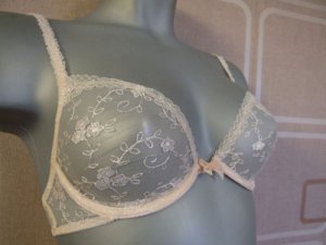 30c chantilly peach lace non padded wired plunge bra