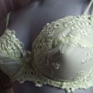 32c young attitude green lace flower underwired bra BN