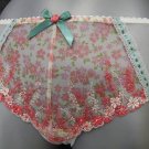 size 14 ex m&s cream pink embroidery short knickers BN