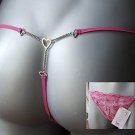 ballet pink fushia love heart g string 10 to 12 bnwt