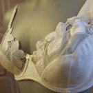 32d ex catalogue white embroidery underwire bra BN