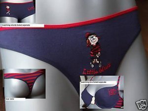 size 10 la senza minnie the minx blue thong bnwot