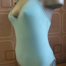 size 12 lepel aqua suede effect halterneck swimsuit BNW