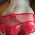 gossard scarlet red lace briefs shorts size m 12/14 BN