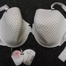 40d ex stores white polka dot push up padded  bra BNWT