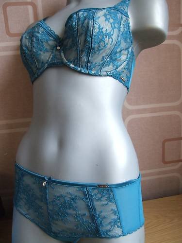 size 8 m&s autograph short brief turquoise lace BNWOT