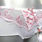 small littlewoods white & pink embroidery boyshorts BNW