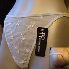pretty polly blue embroidery thong size 16 to 18 bnwt