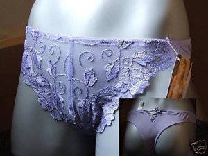 ballet lavender embroidery lace thong size 16 to 18 bnw