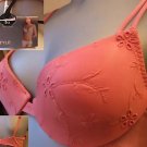 36a ex m&s coral padded body style push up bra bnwt
