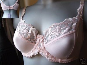 34d figura peach pink embroidery underwired bra bnwt