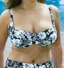 32ff floral black underwired bikini top ex brand BNWT
