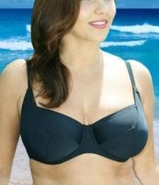 32e plain black underwired bikini top ex brand BNWT