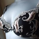 32c ex m&s truly you black gold padded balcony bra BNWT