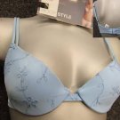 32a ex m&s pale blue padded body style push up bra BN