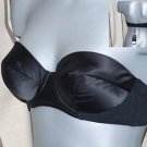 gossard black satin superboost strapless bra 36a bnwt