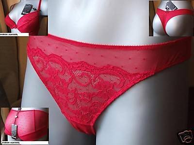gossard red lace superboost thong size 14/16 bnwt