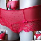 gossard red lace short style knickers size 12/14  bnwt