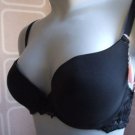 32d black smooth padded plunge underwired bra BNWT
