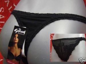 gossard black lace superboost thong size 16/18  BNWT