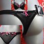 black floral embroidery fulfilled thong size 16 BNWT
