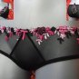 black floral embroidery fulfilled boyshort size 14 BNWT