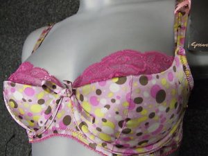 36d gossard tutti frutti pink padded balcony bra BNWT