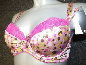 30b gossard tutti frutti pink padded plunge bra BNWT