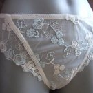 size 12 ivory blue floral lace catalogue knickers brief