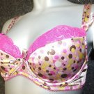 34b gossard tutti frutti pink padded plunge bra BNWT