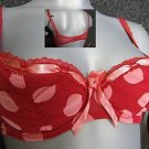 30b discover mademoiselle scarlet coral push up bra BNW