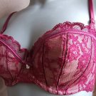 32b m&s autograph lace balcony bra dark red lace BNWOT