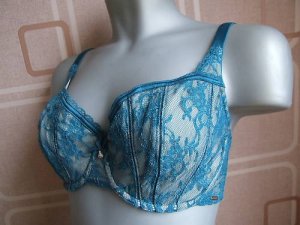 38e m&s autograph lace balcony bra turquoise lace BN