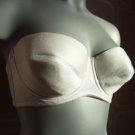 34d charnos white padded strapless satin underwired bra