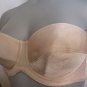 32b charnos nude padded strapless satin underwired bra