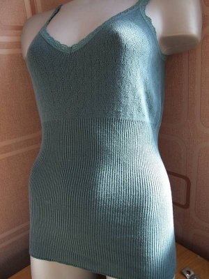 jigsaw ladies thermal long vest Top dark green m 12/14