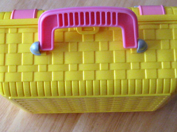 Fisher Price Yellow Wicker Look Picnic Basket (HC21)