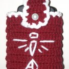 cutest Angelslite cell phone case burgundy with Angelslite logo