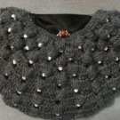 gorgeous Lady gray crochet evening purse
