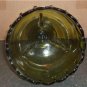Vintage Green Compote in Garland or Tear Drop Pattern