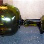 Vintage Green Compote in Garland or Tear Drop Pattern