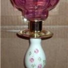 Beautiful Retired Porcelain and Glass Candle