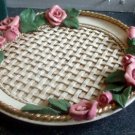 Resin Rose & Lattice Wall Plaque