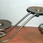 Great Set of Brushed Silver Candle Holders