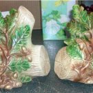 Vintage Chalk-ware Limbs, Leaves and Acorns