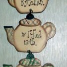 Handmade Country Wood Craft Teapot