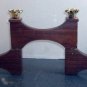 Hand Made Wood and Gold-tone Candle Holder
