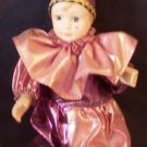 Clown Doll Porcelain Head Cloth Body